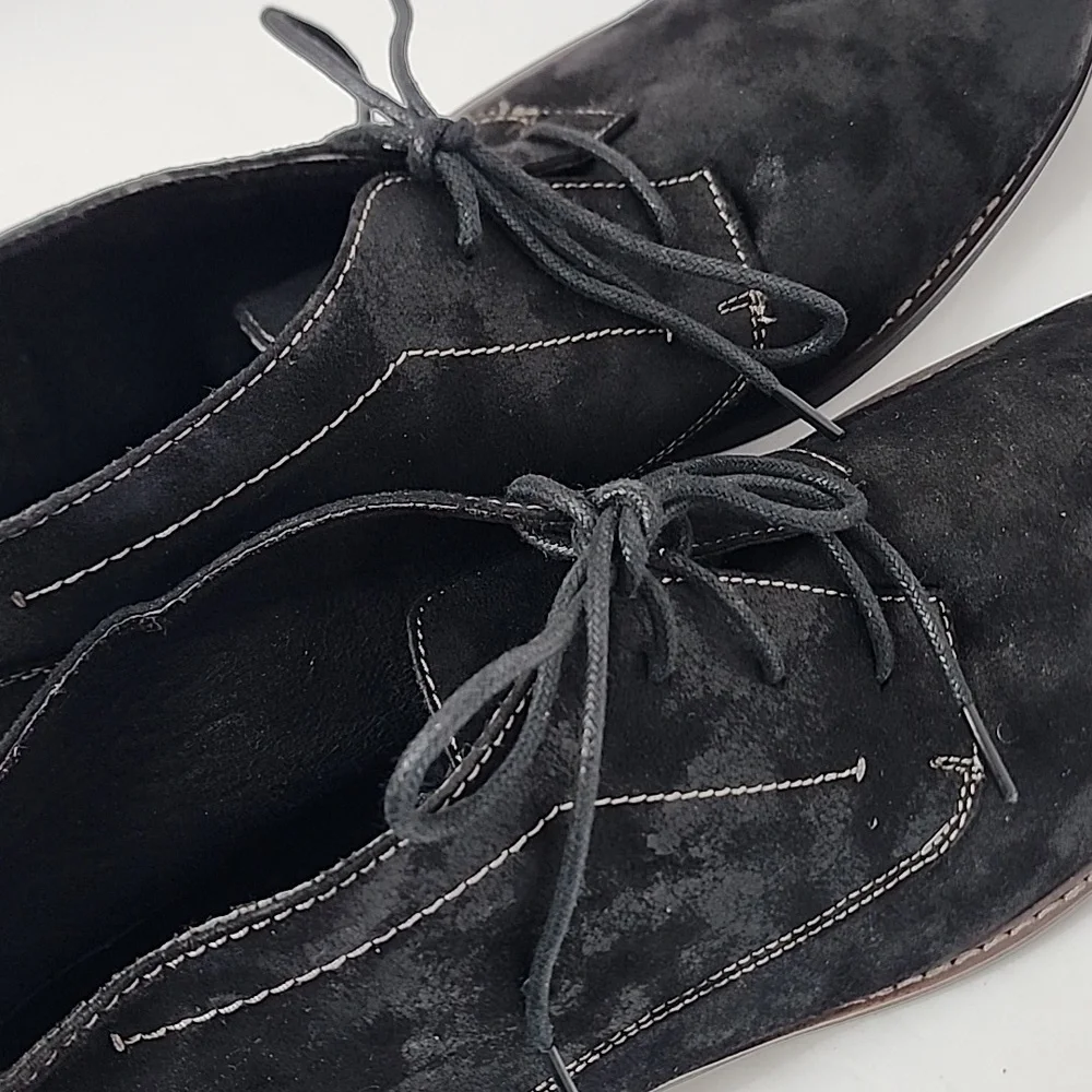 Deer Stages Men's Black Chukka Textured Ankle Boots Lace-Up Shoes, sz 13